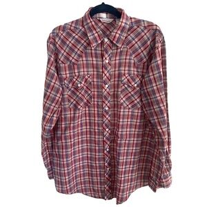 Vintage western pearl snap button down